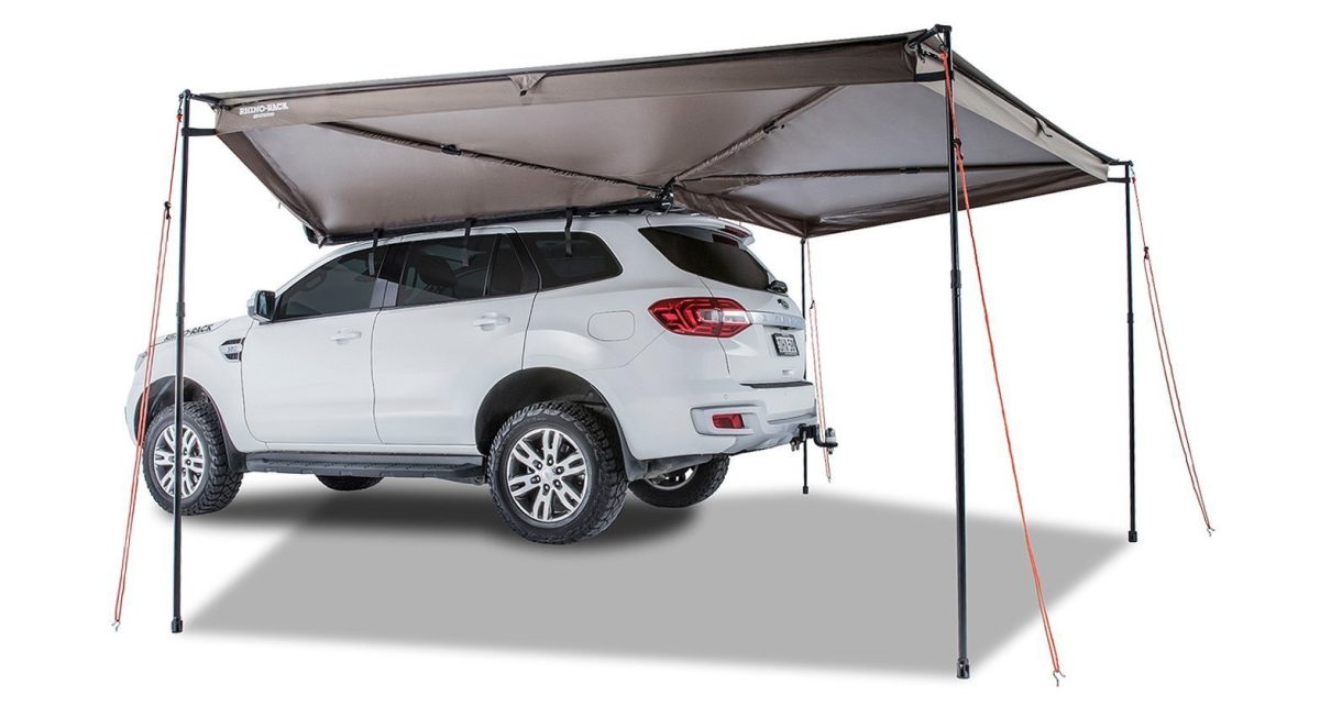 image of a rhino rack roof rack awning